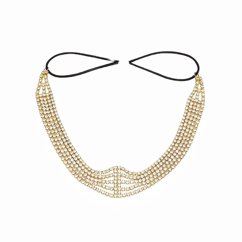 2023 transfronteriza nupcial rhinestone banda para el cabello banda elástica cadena decoración tocado moda de las mujeres personalizado elástico accesorios para el cabello