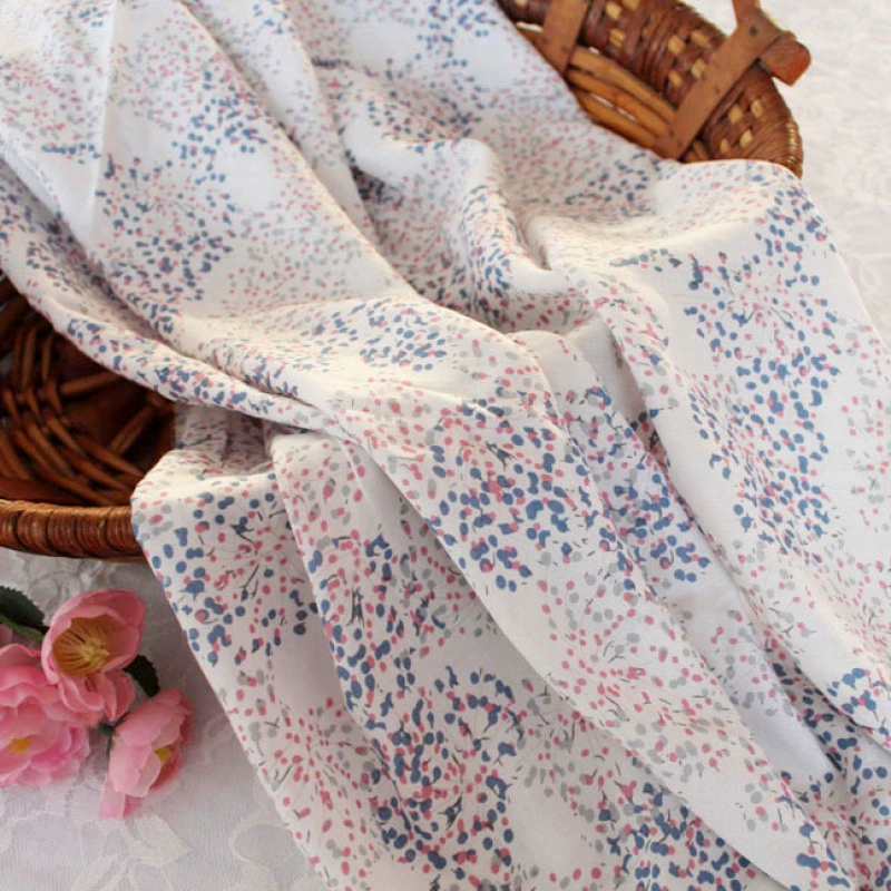 Шифон шелковая ткань, летний пижама, домашняя одежда, floral print