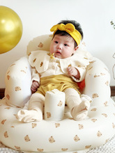 宝宝学坐学坐椅婴儿训练洗澡椅餐椅座椅凳充气沙发3个月百天