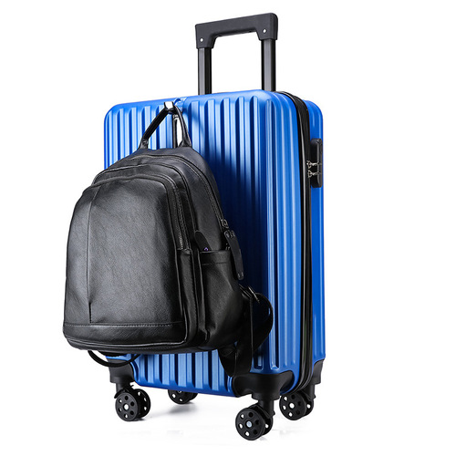 20-inch solid-color large-capacity suitcase with swivel wheels, combination lock, pull handle, business trip travel carry-on case