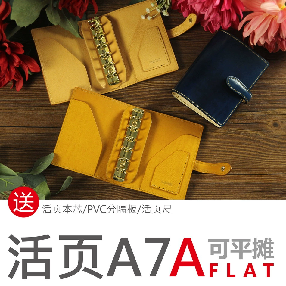 Свободные листы формата A7 A-плоский стиль - первый слой из воловьей кожи/конской кожи, блокнот/ручная книга/блокнот, кожаная обложка/обложка книги