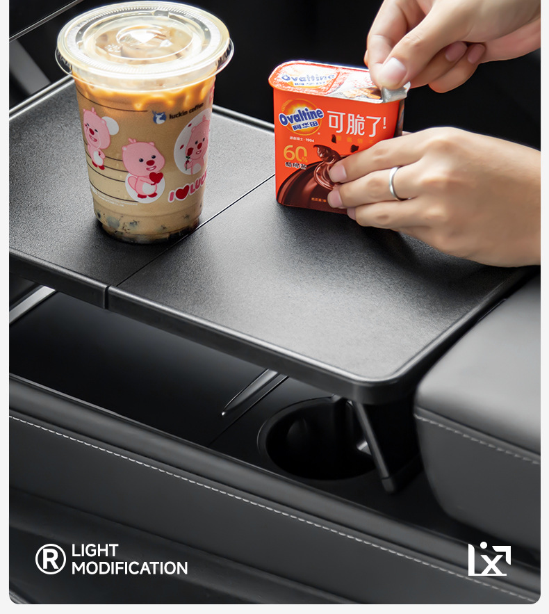 Cross-Border Applicable Model Y/3Yl Tesla Car-Mounted Small Table Board, Front Center Console Dining Tray, Foldable Small Table Board Wholesale