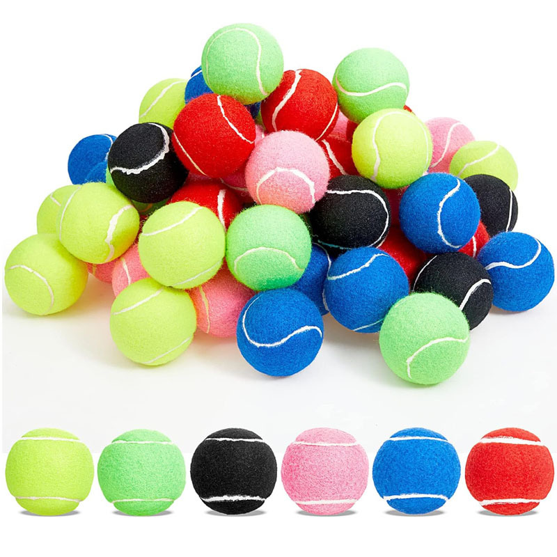 Fabricante atacadista de bolas de tênis de borracha coloridas, alta elasticidade e durabilidade, bolas de tênis para treinamento e competição, bolas de tênis para exercícios ao ar livre, bolas de tênis para animais de estimação, transfronteiriças.