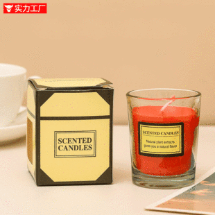 Cross-Border Drop Shipping Creative Gift Glass Handmade Plant Wax Home Scented Candle Ornaments Scented Candle