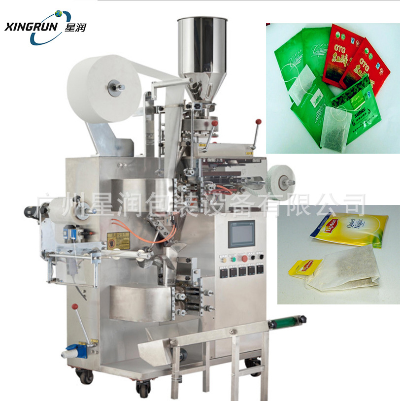 袋泡茶自动包装机三边封小袋茶叶颗粒包装机内外袋茶包立式封口机