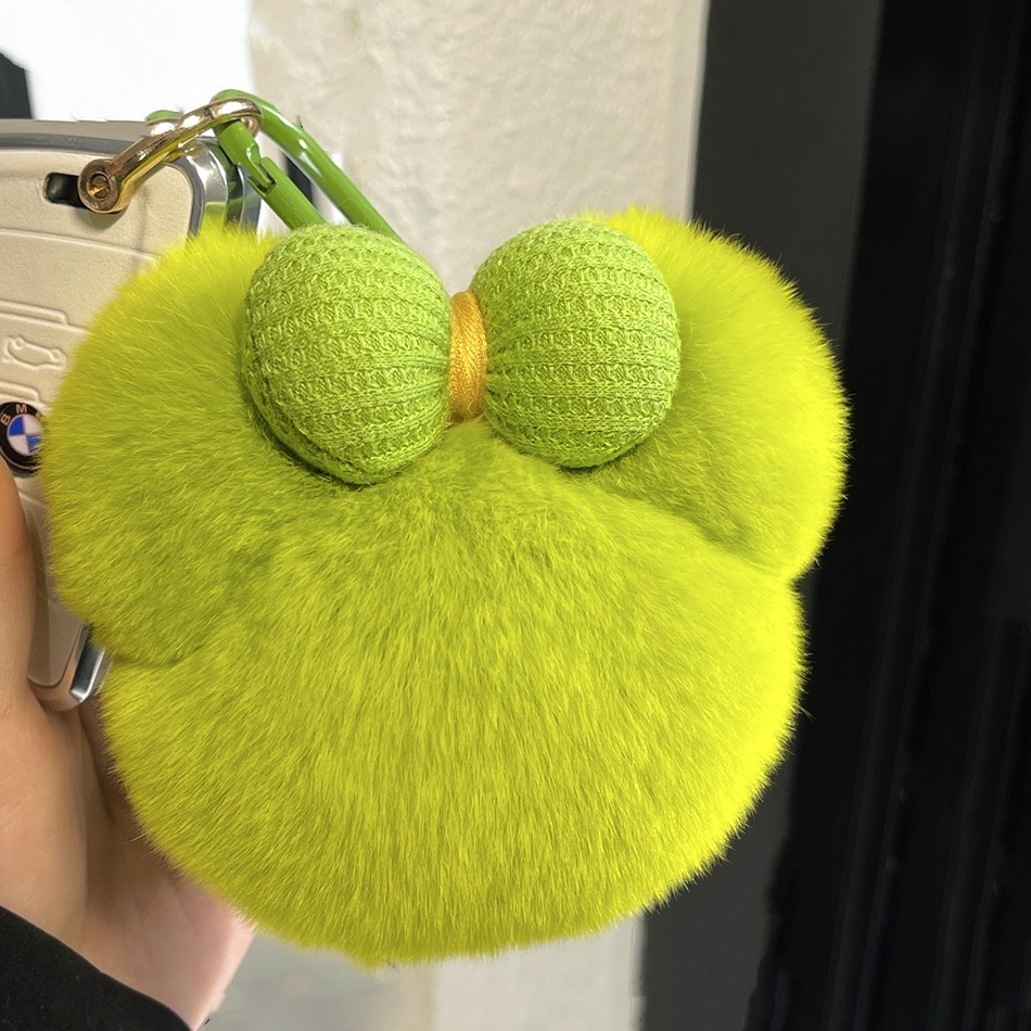 Lindo conejo Rex Mickey coche llavero colgante de peluche muñeca Panda mochila bolsa adornos regalo cumpleaños