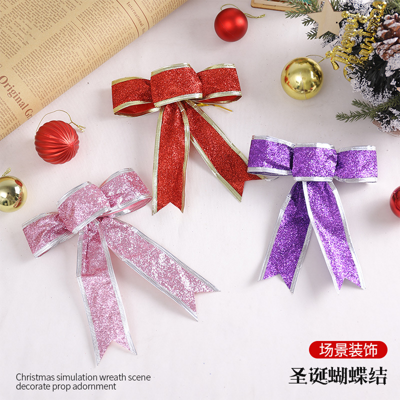 Transfronterizo nueva decoración de Navidad accesorios de lentejuelas arco Decoraciones de vacaciones decoración del árbol de Navidad colgante