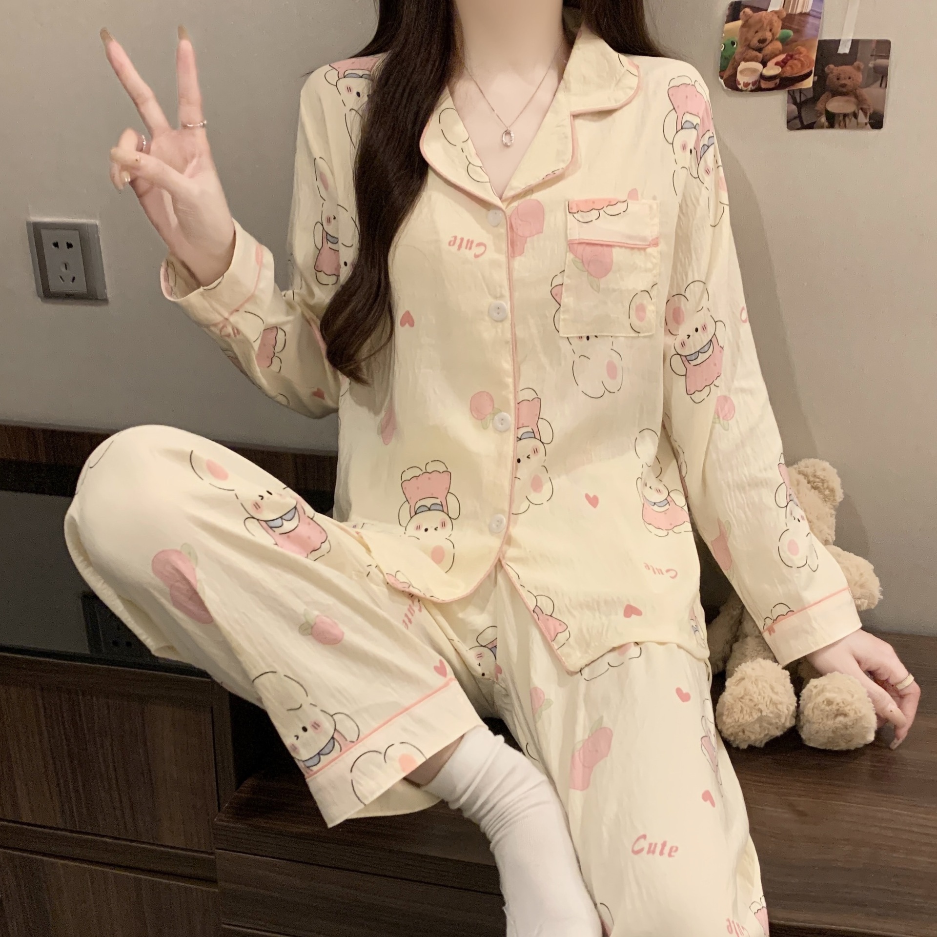 이중 길이: 238#복숭아 토끼