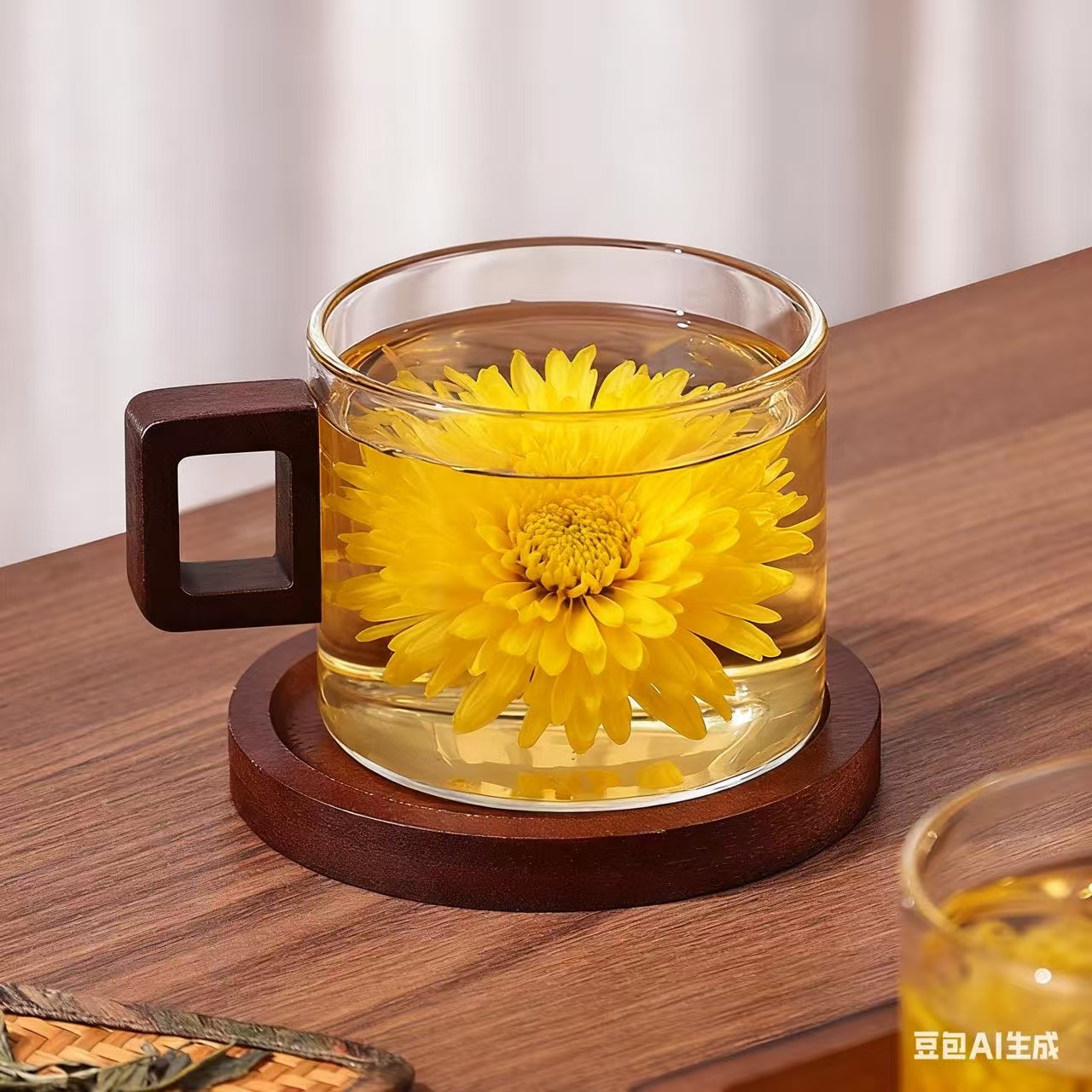 Taza de vidrio de alta temperatura de alto silicio de silicio, taza de alta calidad, taza de agua de alto valor, taza de café de madera de latte americana