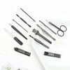 Black manicure tools set for manicure for nails, nail scissors, 12 pieces, full set
