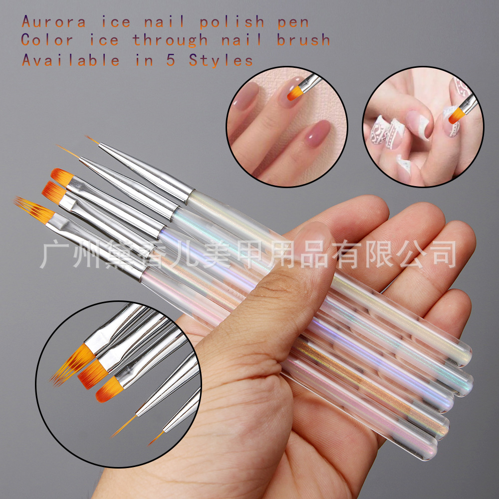 Color ice transparent manicure brush Jap...