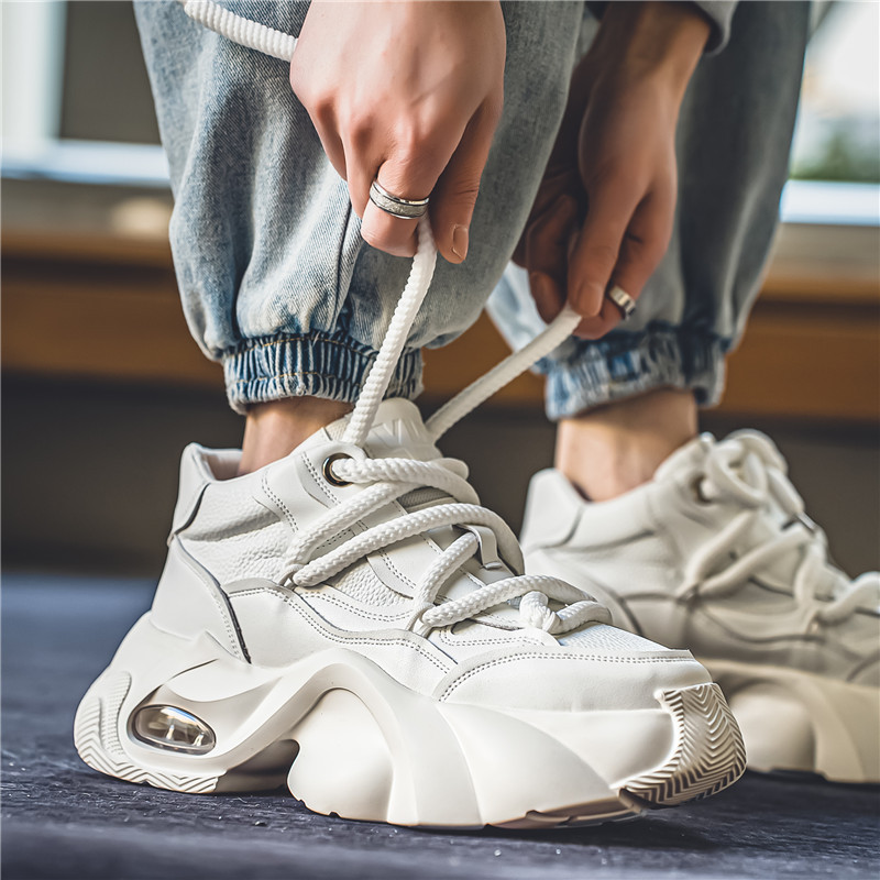 Casual Sports Shoes Men Thick Sole Autumn Winter Height Increasing_voghion.com