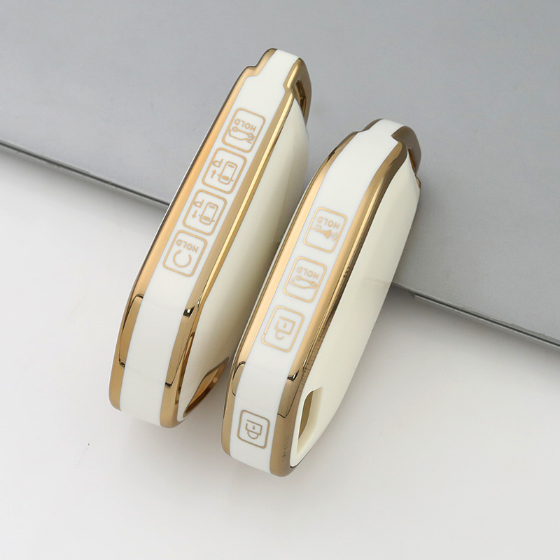 Applicable for 56789 Keys New Kia Optima Ace & Carnival & Ora Car Gold Edge Key Case & Cover TPU