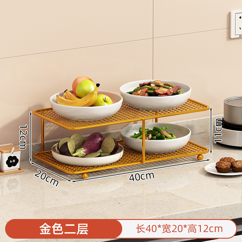 Platos de cocina de mesa multicapa estante de almacenamiento de platos domésticos multifuncional platos de cocina de platos