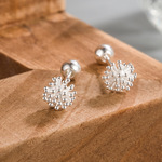 新款蒲公英螺丝拧耳钉女小巧迷你养耳洞睡觉免摘小众设计时尚