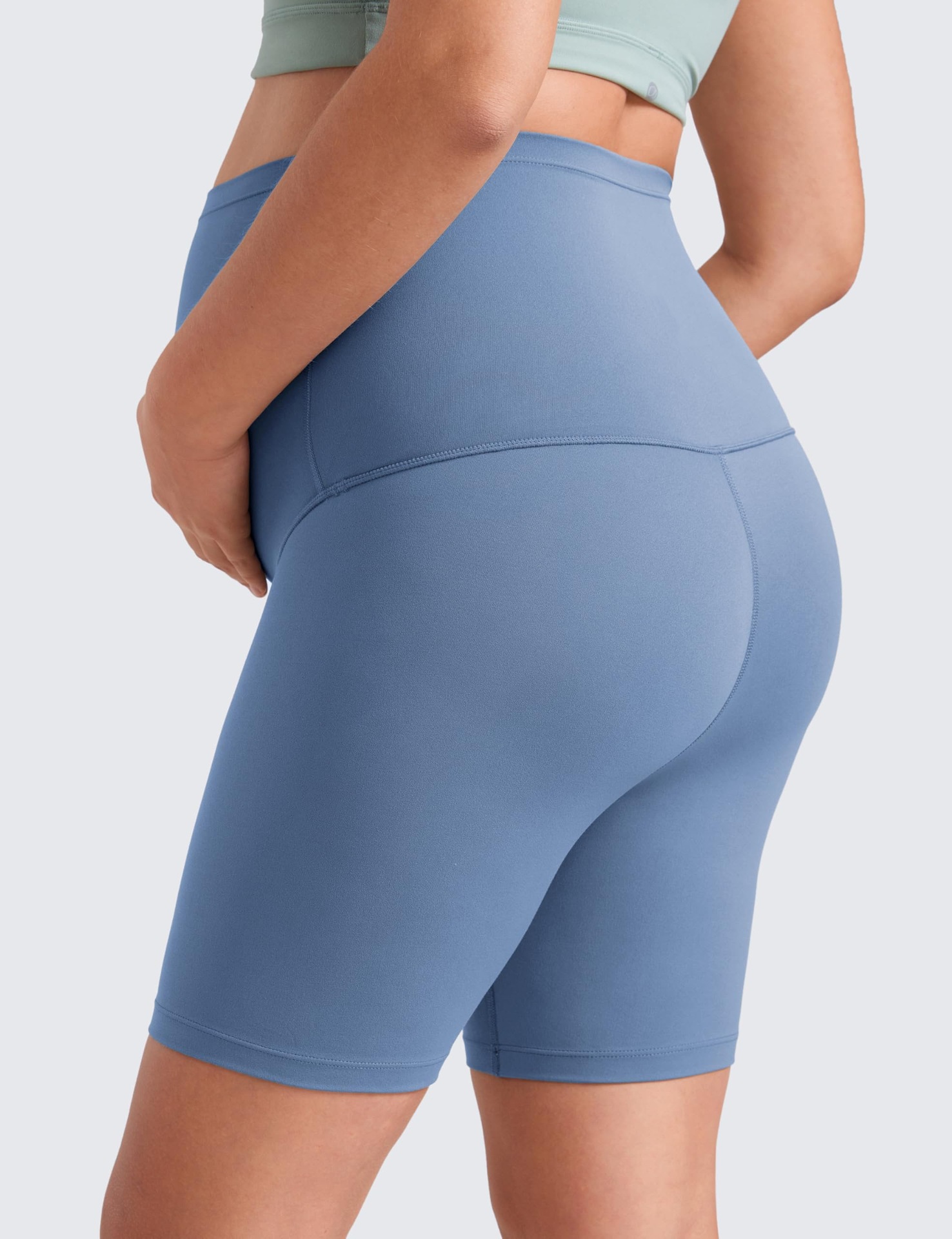 Maternity Capri Yoga Pants Belly-Support Seamless Nylon Maternity Capri Yoga Pants Belly-Support Seamless Nylon