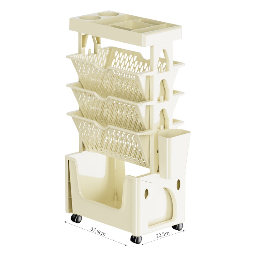 Estante de escritorio de aula móvil extra grande estante de almacenamiento de escritorio ensanchado estudiante oblicuo Almacenamiento de libros rack