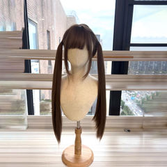 元カツラ少女学生の中長タイプのカツラが可愛いローリ全頭カバーJK汎用カツラ80cmカバー
