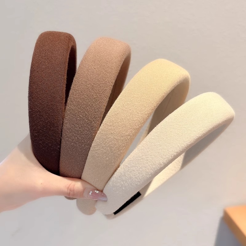 Coreana otoño invierno cinturón de cabello 2024 nuevo otoño invierno cráneo alto borde amplio presión de cabello pinzas de cabello tocado cinturón de cabello de alta calidad