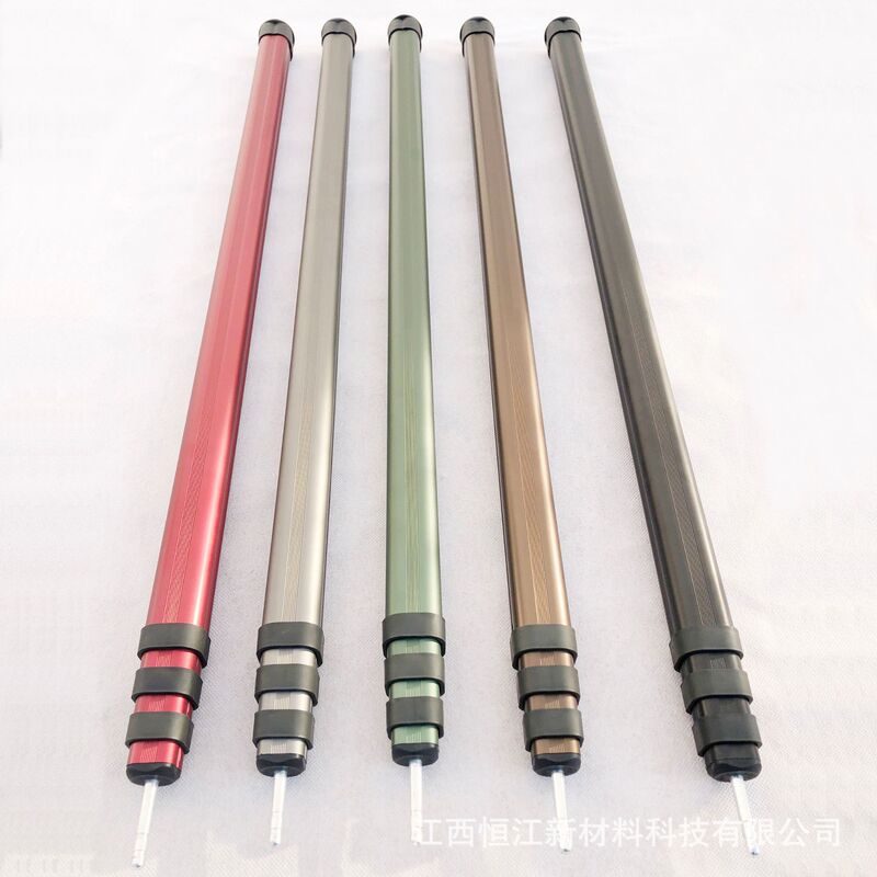 6061 Aluminum Alloy Polygonal Canopy Pole Retractable Sliding Tent Pole Telescopic Camp Column Taffeta Pole Wholesale