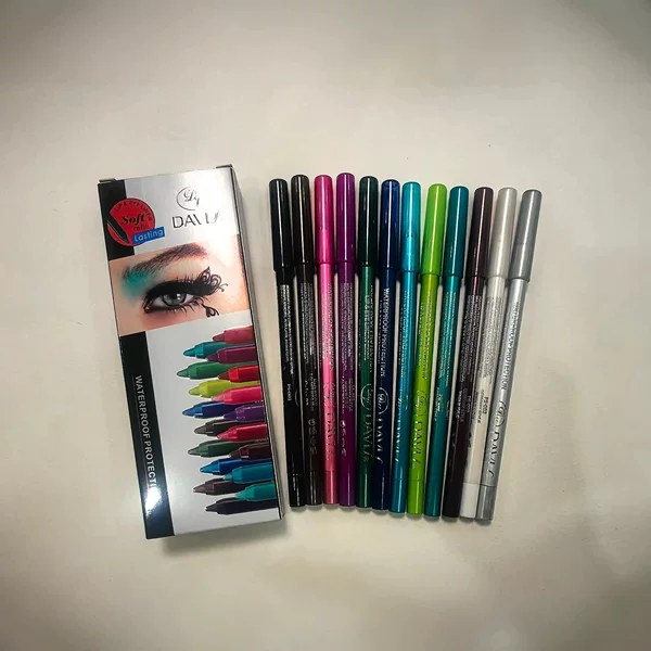 Cross-Border Eyebrow Pencil 12-Piece Box Set, Pearlescent Eyeliner Gel Pencil, Waterproof Highlighter Eyeshadow Pencil, Sharpener for Sharpening Eyeliner and Eyebrow Pencils