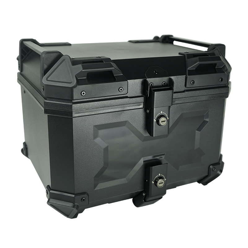 Chuangliheng 45L Motorcycle ABS Plastic Embossed Tail Box Extra Large Trunk Large Capacity Motorcycle Tail Box