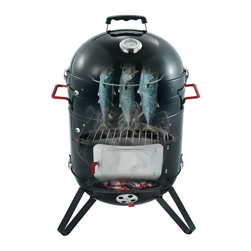 网购平台热销烟熏烧烤炉户外庭院烧烤炉柴火炉便携烤炉子熏肉碳炉