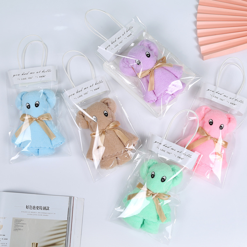 Small Bear Gift Box Business Gift Wedding and Birth Gift Teacher's Day Small Gift Wholesale Coral Velvet Hand Gift