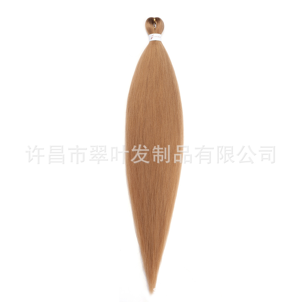 Venta caliente transfronteriza EZ gran trenza cabello de ganchillo peluca tejida 36inch cabello de fibra química de seda de baja temperatura multicolor personalizado al por mayor