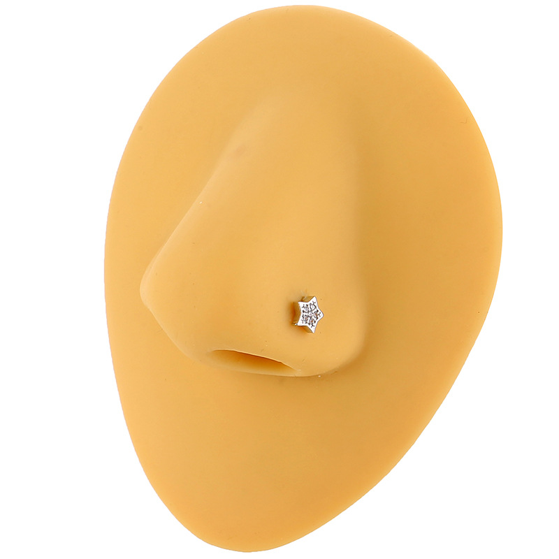 L-shaped Nose Ring Stud For Body Piercing Jewellery 20g_voghion.com