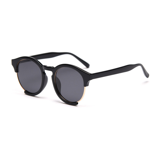 7109 New Korean style small fresh polarized sunglasses for women with concave shape sunglasses ins Internet celebrity retro round