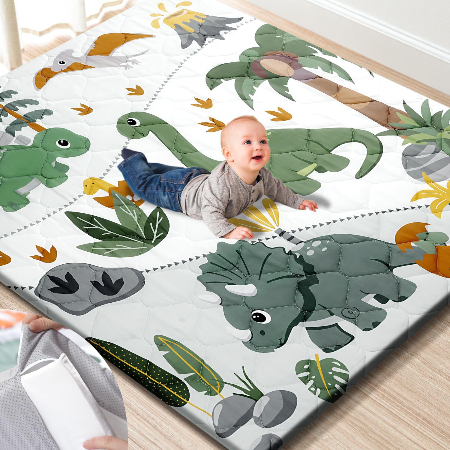 Cross-Border Amazon Fence Mat, Baby Play Mat, Thickened Crawling Mat, Children's Floor Mat, Climbing Mat, Non-Slip Mat