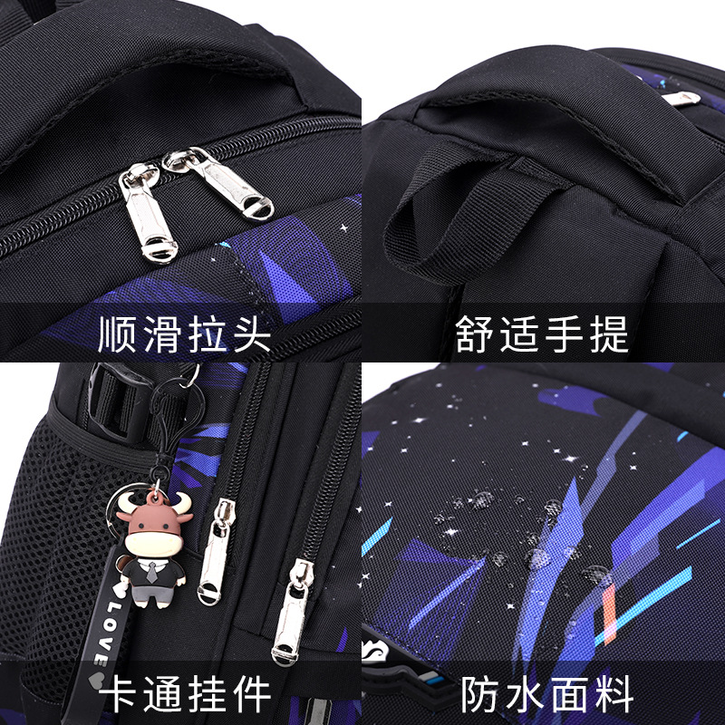 Peces naturales nueva mochila trolley estudiante de la escuela primaria al por mayor niños de moda de gran capacidad transfronteriza Venta caliente dinosaurio mapa estrella