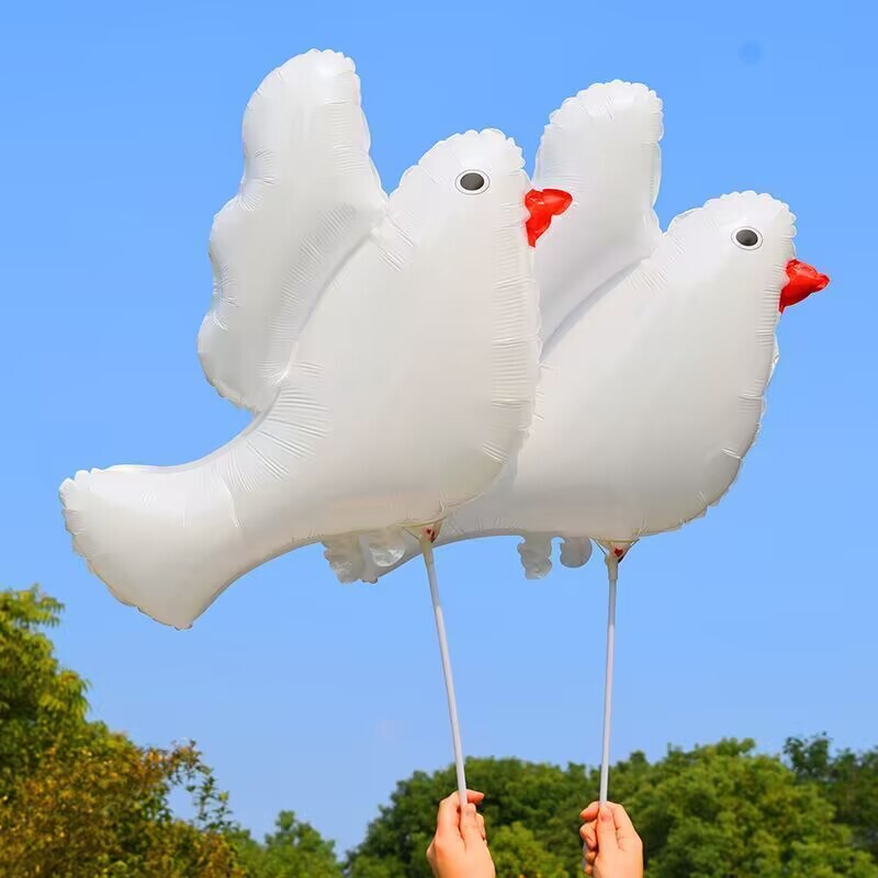 Opening Balloon Peace Pigeon Balloon Kindergarten School Activities Photo Props Sports Meeting Layout White Pigeon Modeling