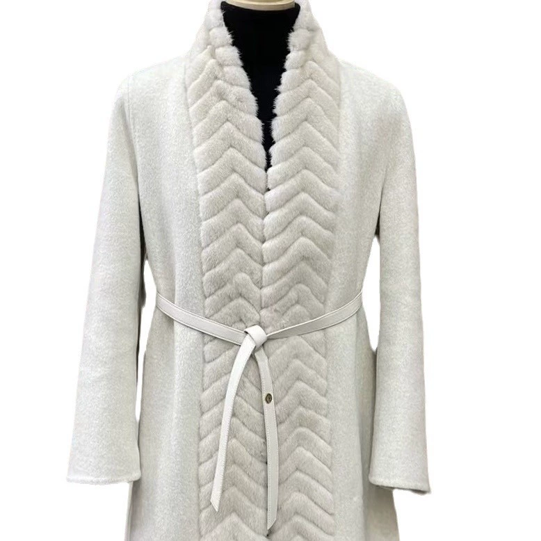 Demi-season import double-sided eating bib, cashmere elite woolen coat, jacket