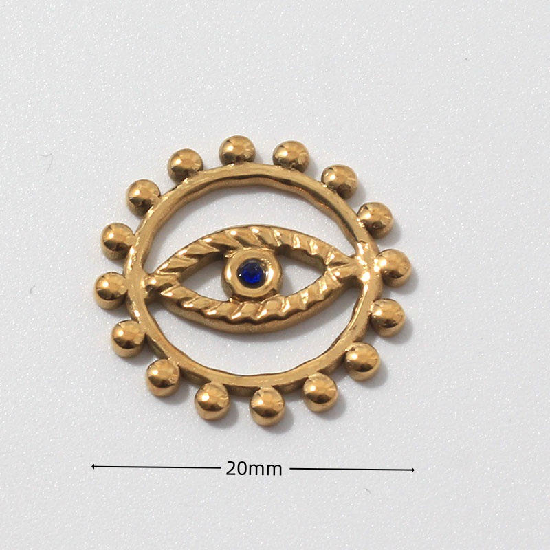 600g Weight Pendant Jewelry Making Type 18K Gold Plated Plating Material No Chain Chain Material 1 Piece Quantity Daily Occasion 304 Stainless Steel Material Sun, Devil's Eye, Moon Pattern All Seasons Season Women's Gender Polished Finish Plating Design Vintage Style Style 1 Piece 304 Stainless Steel 18K Gold Plated Sun Devil's Eye Moon Polished Pendant 16