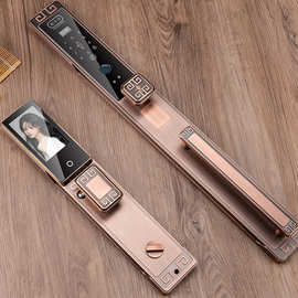 3D人脸识别新中式智能锁别墅双开大门入户门家用防盗门指纹锁