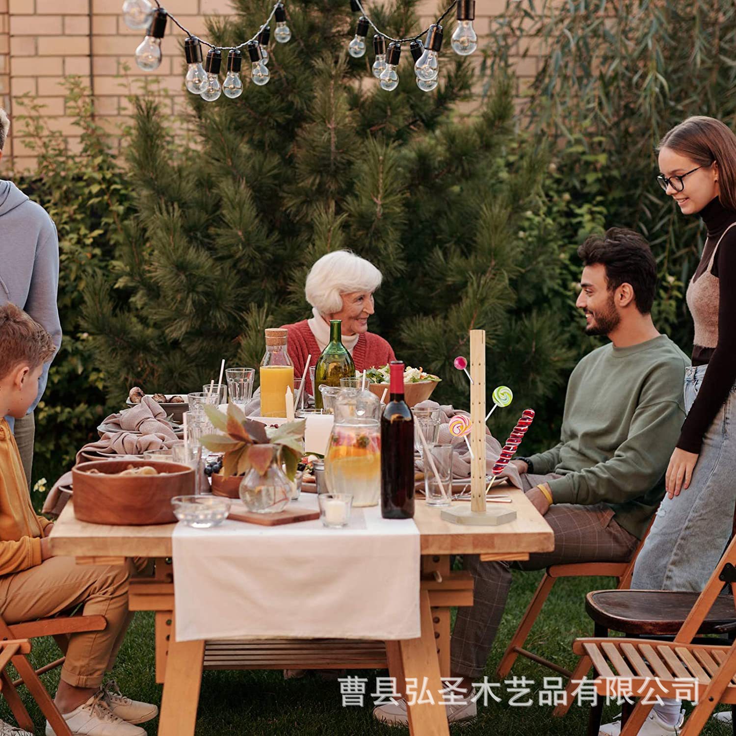 Estante de exhibición de piruletas de madera con orificio redondo enchufable Estante de caramelos confitados de madera Estante de almacenamiento de madera