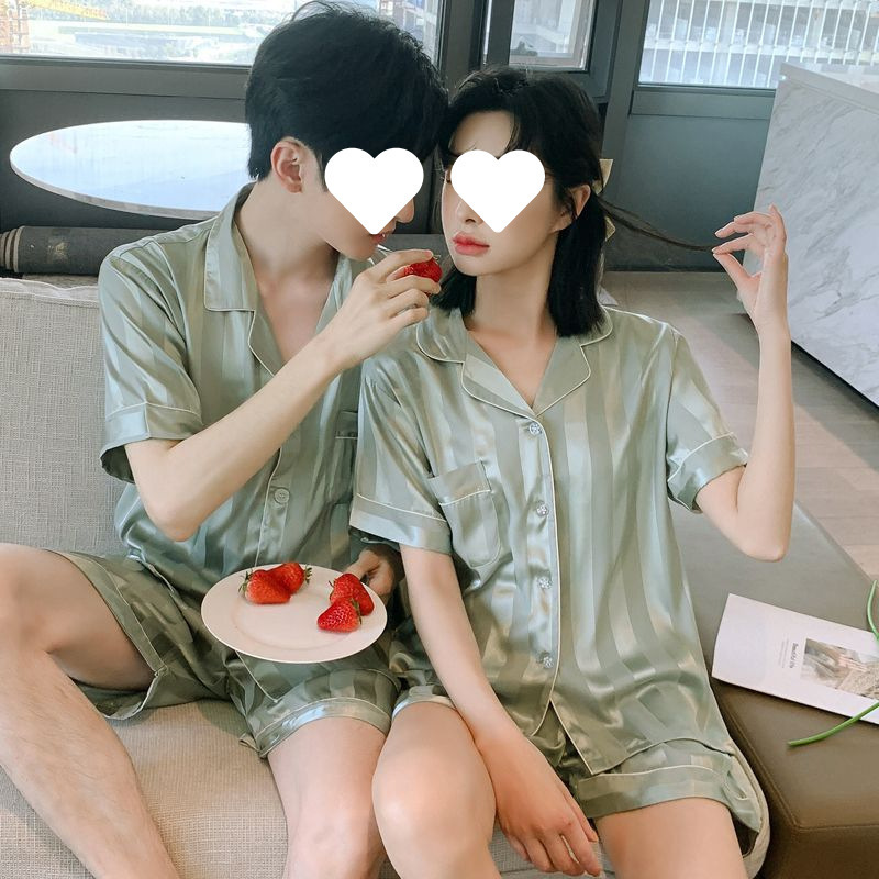 와이드 그레이 그린 스타일 반팔 반바지