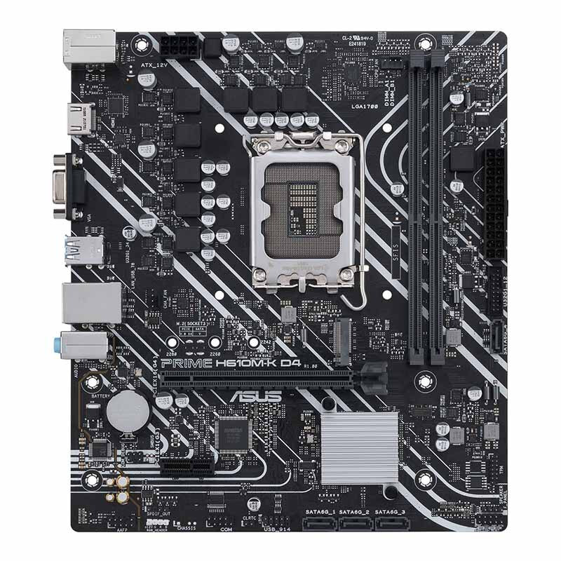 华硕PRIME H610M-K D4台式电脑游戏主板适用12代CPU处理器12400F