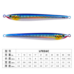 Relaxday Fishing Deep Sea Boat Fishing Multi-Color Metal Lure 7G-100G Lead Fishing Lure Iron Plate 5 Colors LF026