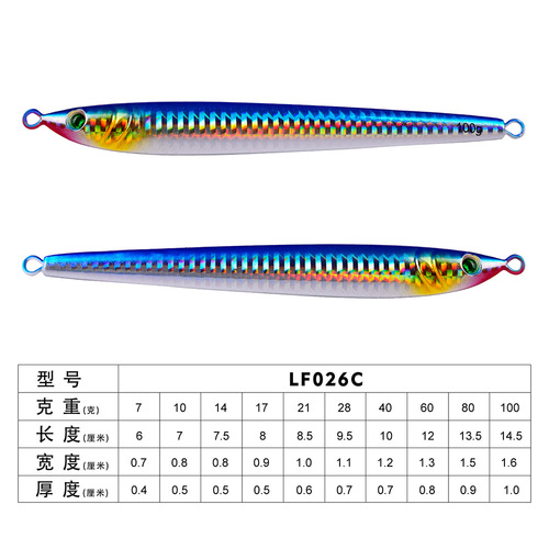 Relaxday Fishing Deep Sea Boat Fishing Multi-Color Metal Lure 7G-100G Lead Fishing Lure Iron Plate 5 Colors LF026