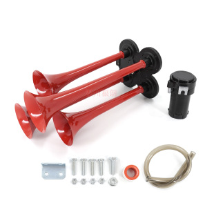 12V/24V Long Tube Four-Tube Whistle Truck Truck Car Vehicle Modified Electric Whistle Sound Horn