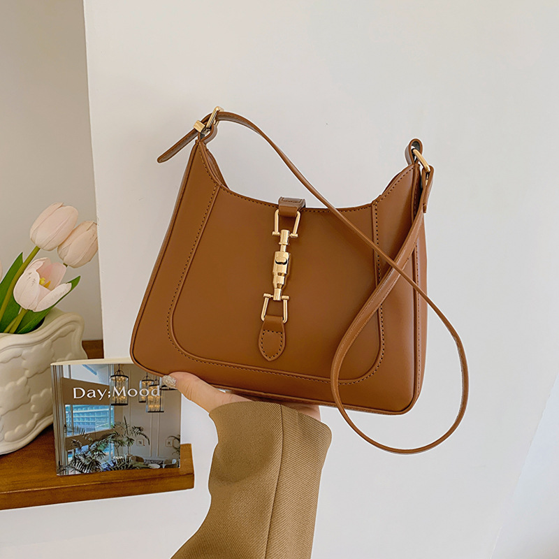 Bolsa de hombro de costura de estilo artístico de bloqueo de moda fresca bolsa de hombro de color sólido simple bordado hilo bolsa de mensajero Bolsa De mujer moda