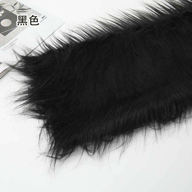 12 ''plush tela DIY caída de piel artificial de piel simulación de piel muñeca pelo bestia traje de piel larga tela de piel