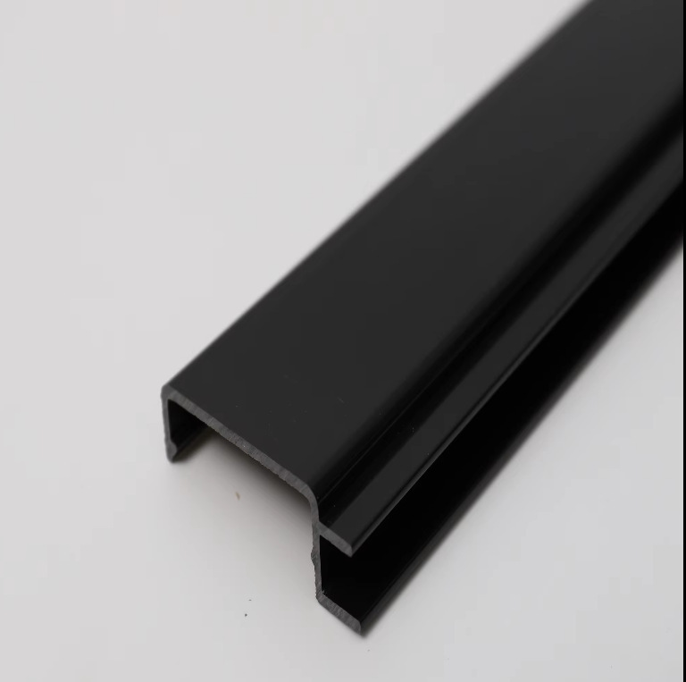 黑色异型材PVC  建材pvc异型材挤出配套 塑胶挤出产品 代客开模