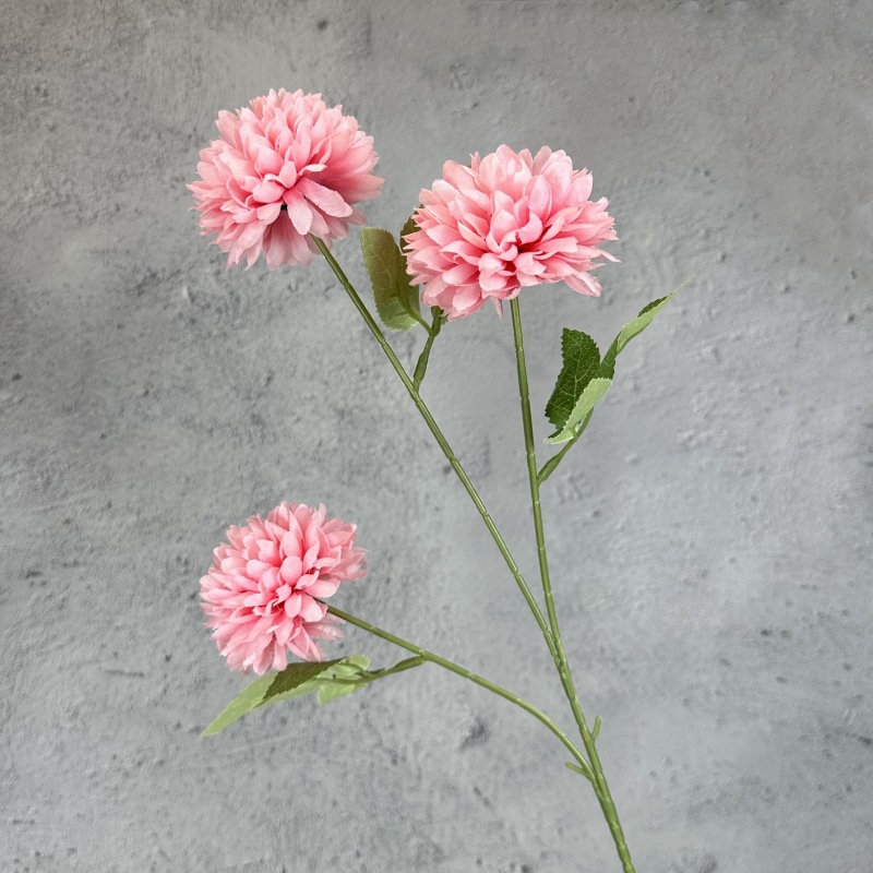 Crisantemo Artificial de 3 Cabezas, Crisantemo Ping Pong, Arreglo de Decoración para Bodas y Hogar, Hortensia, Diente de León, Adornos de Flores Artificiales al por Mayor