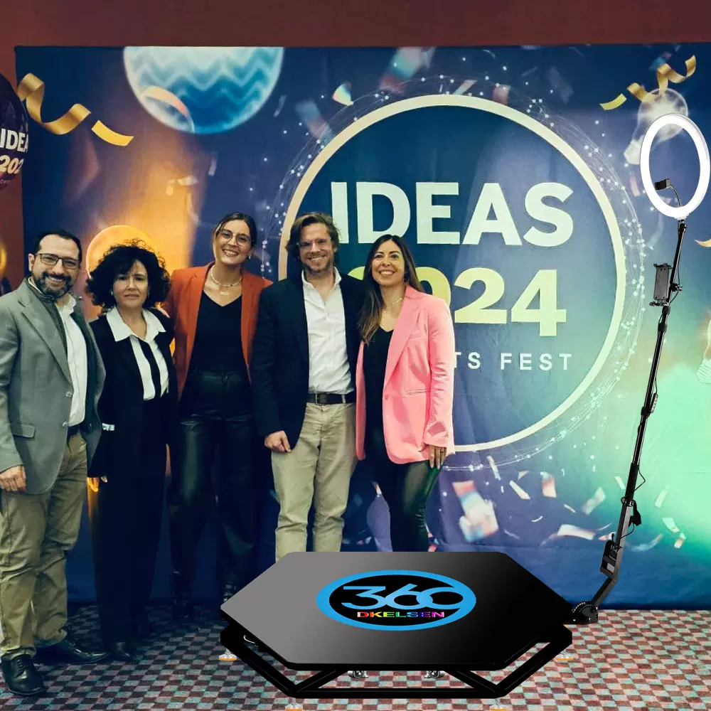 六方形不锈钢360环拍旋转台跨境360PHOTOBOOTH室内静物摄影棚