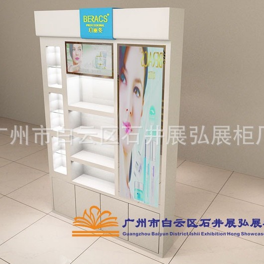 化妆品展示柜软膜灯箱商场店铺陈列架疯狂购烤漆中岛台LED灯箱