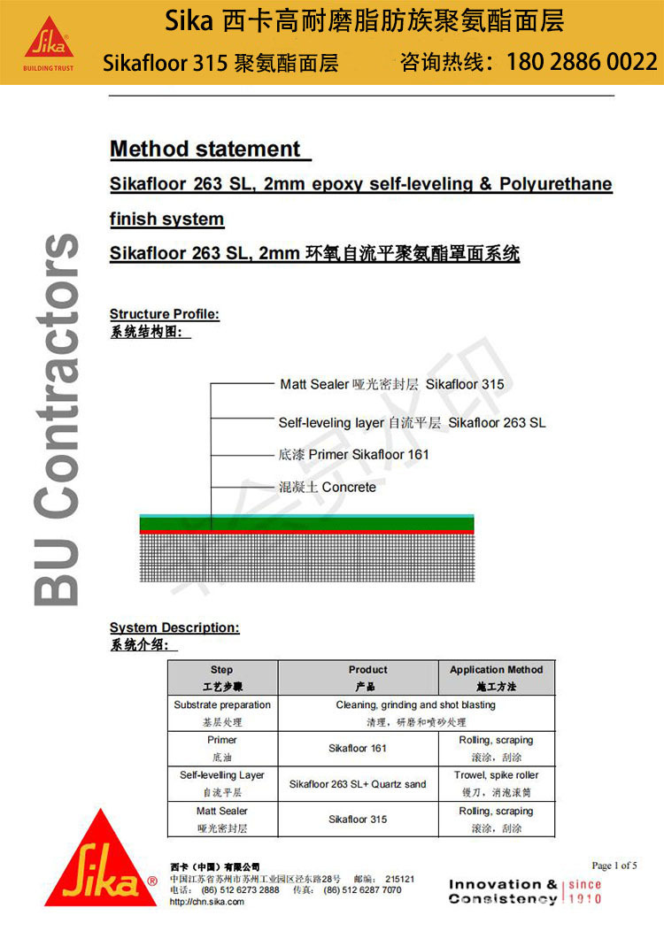 method statement Sikafloor 263